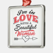 Ornement Carré Argenté Je T'Aime (Gauche)