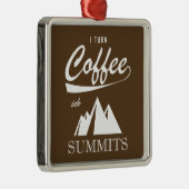 Ornement Carré Argenté Je Transforme Le Café En Sommets (Droite)