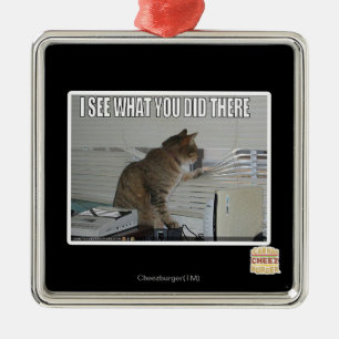 Ornement Carré Argenté Je vois ce que vous avez fait là