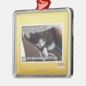 Ornement Carré Argenté Je vous étreindrais plus grands (Gauche)