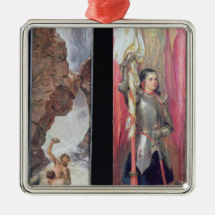 Ornement Carré Argenté Jeanne d'Arc, 1890s