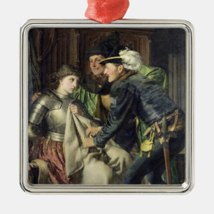 Ornement Carré Argenté Jeanne d'Arc a insulté en prison, 1866