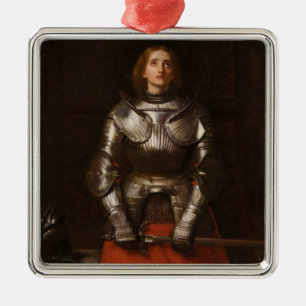 Ornement Carré Argenté Jeanne d'Arc (par John Everett Millais)