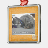 Ornement Carré Argenté J'écoute (Gauche)