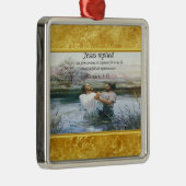 Ornement Carré Argenté Jésus Christ Baptême image deux (Droite)