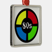 Ornement Carré Argenté Jeu - Never Forget Is 80's Gamer Gadget Metal O (Droite)