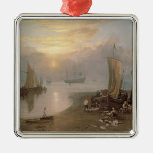 Ornement Carré Argenté Joseph Mallord William Turner Sun se levant