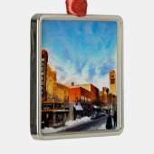 Ornement Carré Argenté Jour d'hiver à Ann Arbor (Droite)