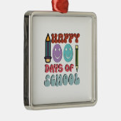 Ornement Carré Argenté Joyeux 100 Jours D'École (Droite)