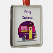 ORNEMENT CARRÉ ARGENTÉ "JOYEUX CHRISTMAS R.V. STYLE" ORNAMENT DE NOËL (Droite)