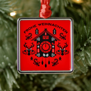 Ornement Carré Argenté Joyeux Noël
