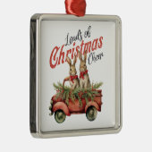 Ornement Carré Argenté Joyeux petits lapins (Droite)