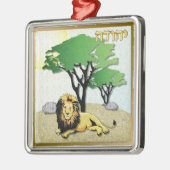 Ornement Carré Argenté Judaica 12 (Gauche)