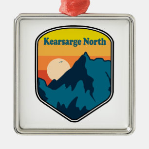 Ornement Carré Argenté Kearsarge Nord New Hampshire Sunrise