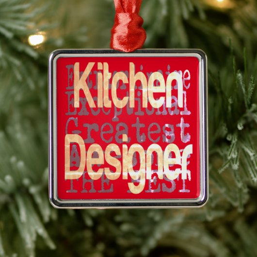 Ornement Carré Argenté Kitchen Designer Extraordinaire (Arbre)