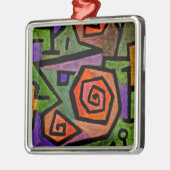 Ornement Carré Argenté Klee - Roses héroïques (Gauche)