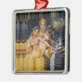 Ornement Carré Argenté KRISHNA - divinité hindoue - (Gauche)