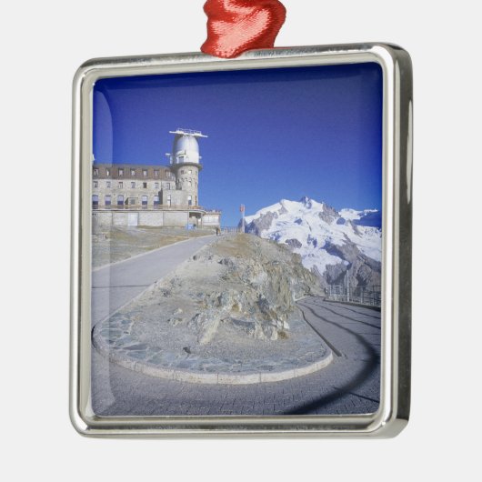 Ornement Carré Argenté Kulm hotel and trail, Gornergrat, Zermatt, (Gauche)