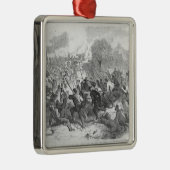 Ornement Carré Argenté La bataille à la course de Taureau (Droite)