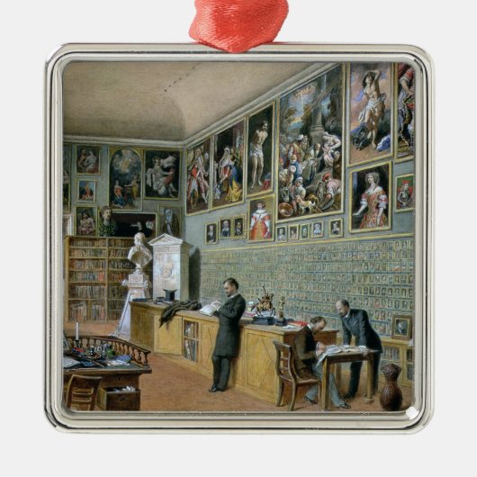 Ornement Carré Argenté La bibliothèque (Devant)