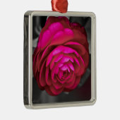 Ornement Carré Argenté La Camellia Rosy (Droite)