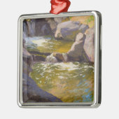 Ornement Carré Argenté La cascade (Gauche)