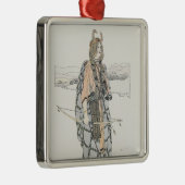 Ornement Carré Argenté La Chasse (par Ann Macbeth) (Droite)