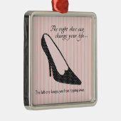 Ornement Carré Argenté La chaussure droite - rose (Droite)