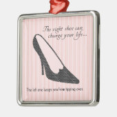 Ornement Carré Argenté La chaussure droite - rose (Gauche)