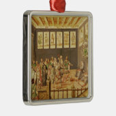 Ornement Carré Argenté La conquête du Mexique (Droite)