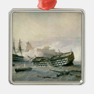 Ornement Carré Argenté La défense du promontoire de La Havane en 1762,