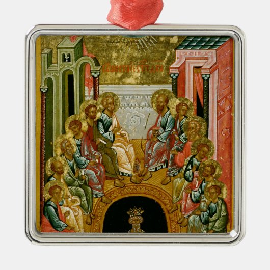 Ornement Carré Argenté La descente du Saint-Esprit (Devant)