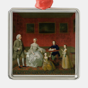 Ornement Carré Argenté La famille de Buckley-Verrat, c.1758-60 (huile sur