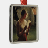 Ornement Carré Argenté La lettre (Droite)