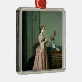 Ornement Carré Argenté La lettre d'amour (Droite)