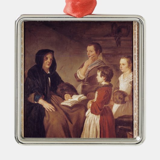 Ornement Carré Argenté La maîtresse (Devant)