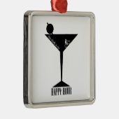 Ornement Carré Argenté La Montée Est Mon Heureuse Heure (Droite)