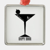 Ornement Carré Argenté La Montée Est Mon Heureuse Heure (Devant)