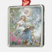 Ornement Carré Argenté La Muse de la Poésie (par Konstantin Makovsky) (Gauche)