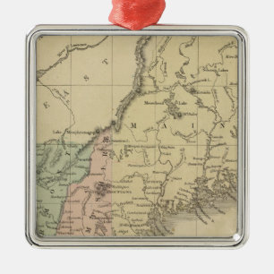 Ornement Carré Argenté La Nouvelle Angleterre