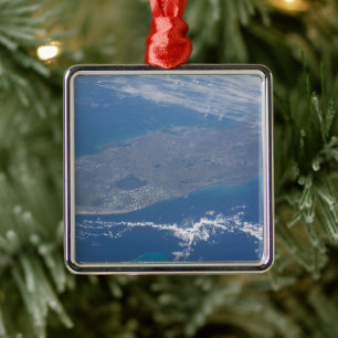 Ornement Carré Argenté La péninsule de Floride.