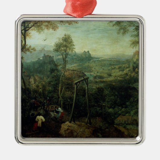 Ornement Carré Argenté La pie sur la potence, 1568 (Devant)