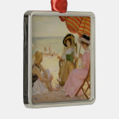 Ornement Carré Argenté La plage, 1929 (Droite)