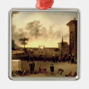 Ornement Carré Argenté La porte étroite au ciel