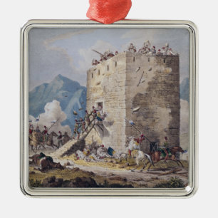 Ornement Carré Argenté La résistance de quarante rebelles grecs