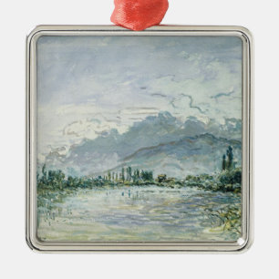 Ornement Carré Argenté La rivière Isere à Grenoble, 1877