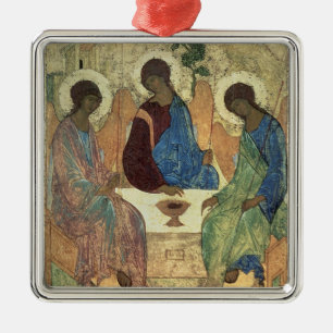 Ornement Carré Argenté La trinité sainte, 1420s (tempera sur le panneau)