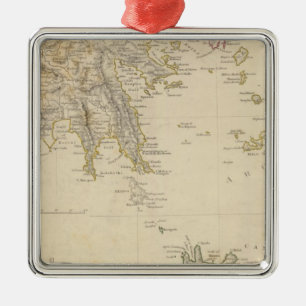 Ornement Carré Argenté La Turquie III Grèce du sud et Candia