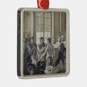 Ornement Carré Argenté La vaccination (Droite)