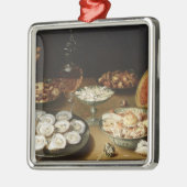 Ornement Carré Argenté La vie toujours (Gauche)